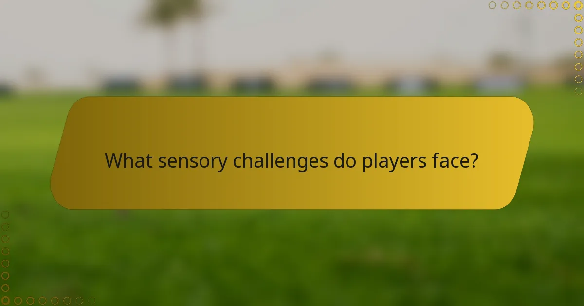 What sensory challenges do players face?